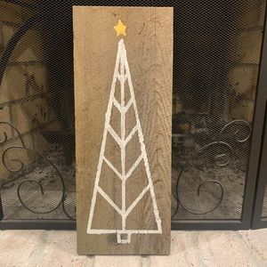 Geometric Barn wood Christmas Tree Sign